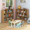Costway 10-Cube Bookcase for Kids 41"Wooden Toy Storage Organizer for Kid’s Room White/Natural